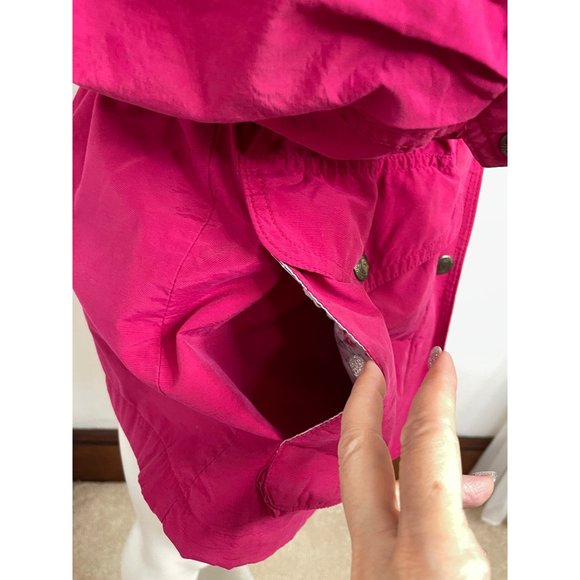 Northern Reflections Vintage Women’s Jacket S Hot Pink Hood Zip Snaps Pockets - Picture 6 of 16